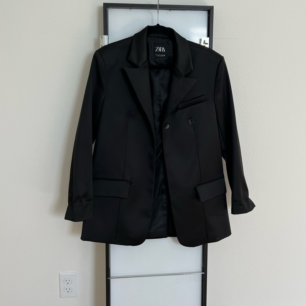 Zara satin blazer